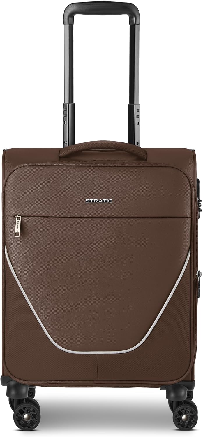 Stratic Kabinen-Koffer für Damen und Herren | Kleiner Cabin-Trolley 40 x 21 x 55 cm aus hochwertigem