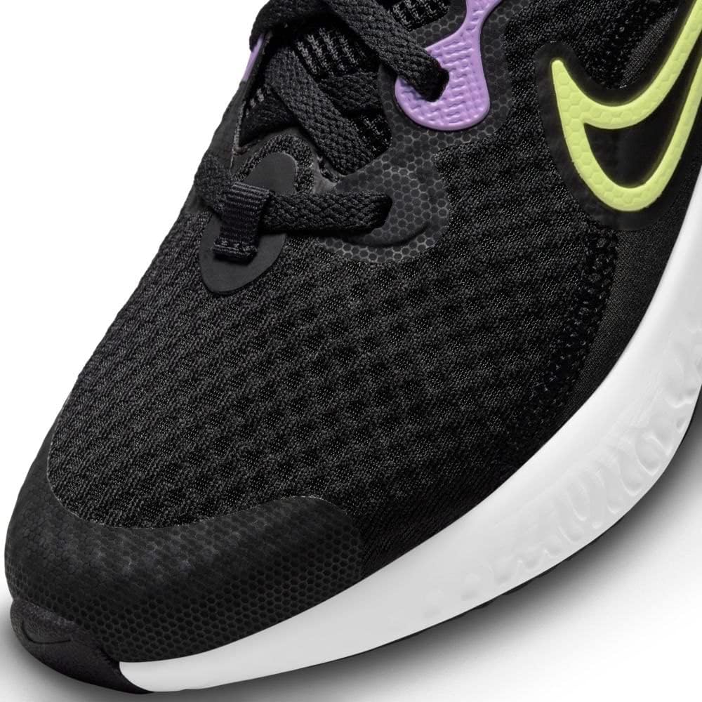 Nike Unisex Kinder Renew Run 2 (Gs) Laufschuh 36.5 EU Black Lt Lemon Twist Lilac White, 36.5 EU Blac
