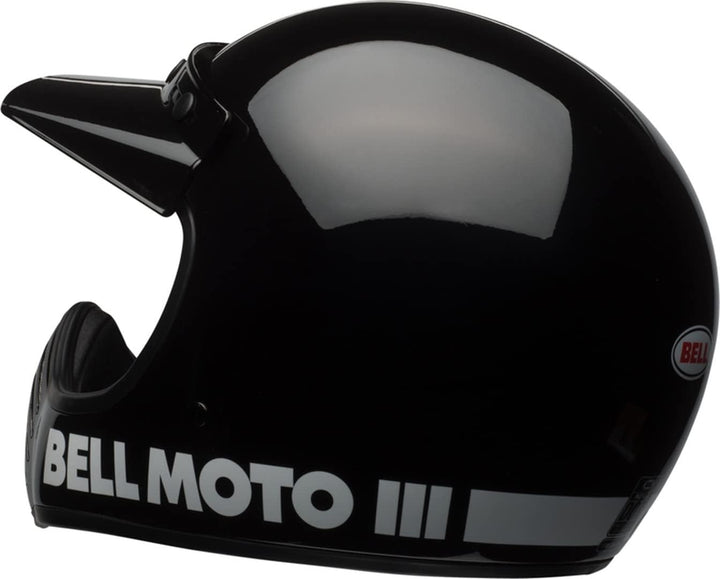 Bell Moto-3 Classic Solid Gloss Black Full Face Helmet