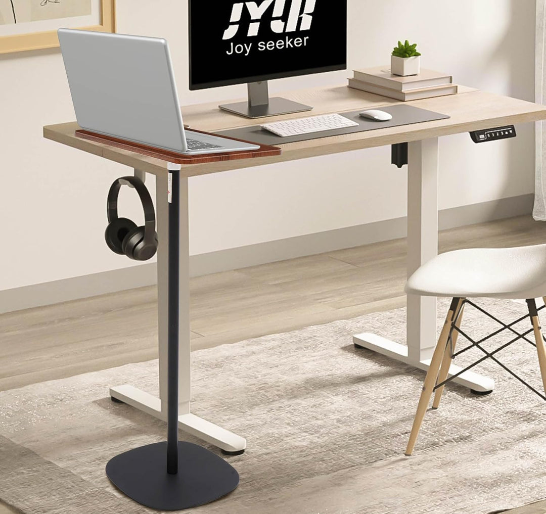 Stehpult Höhenverstellbar Schreibtisch Mobiler Stehtisch mit 46–120cm Laptop Ständer, Beweglicher Co