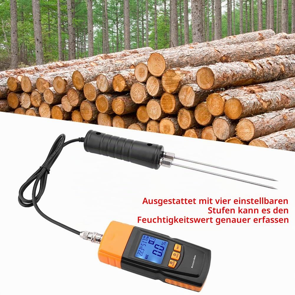 Profession Elles Hygrometer, GM620 LCD-Display Digital Einstellbare Holzschnitzel Feuchtigkeit Messe