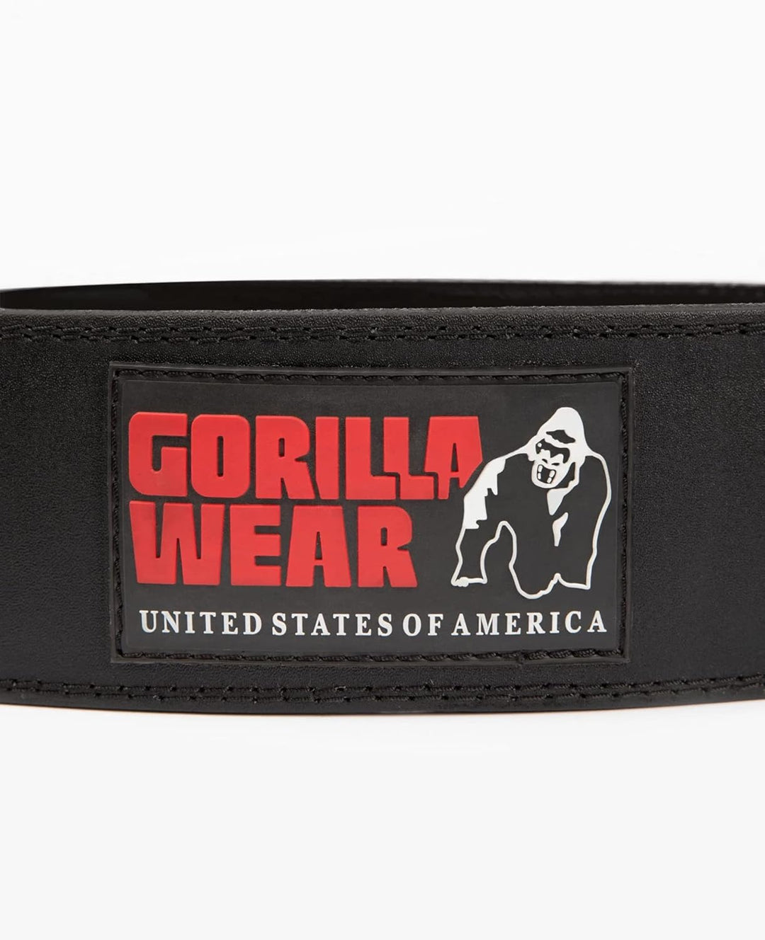 Gorilla Wear 4 Inch Padded Leather Belt - schwarz - Bodybuilding und Fitness Gürtel für Damen und He