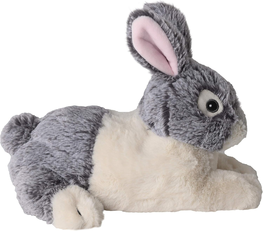 Warmies® Wärmekissen/Stofftier"Kaninchen" Hirse Lavendelfüllung 25cm 700g Grau, Weiss 25 cm, Grau, W