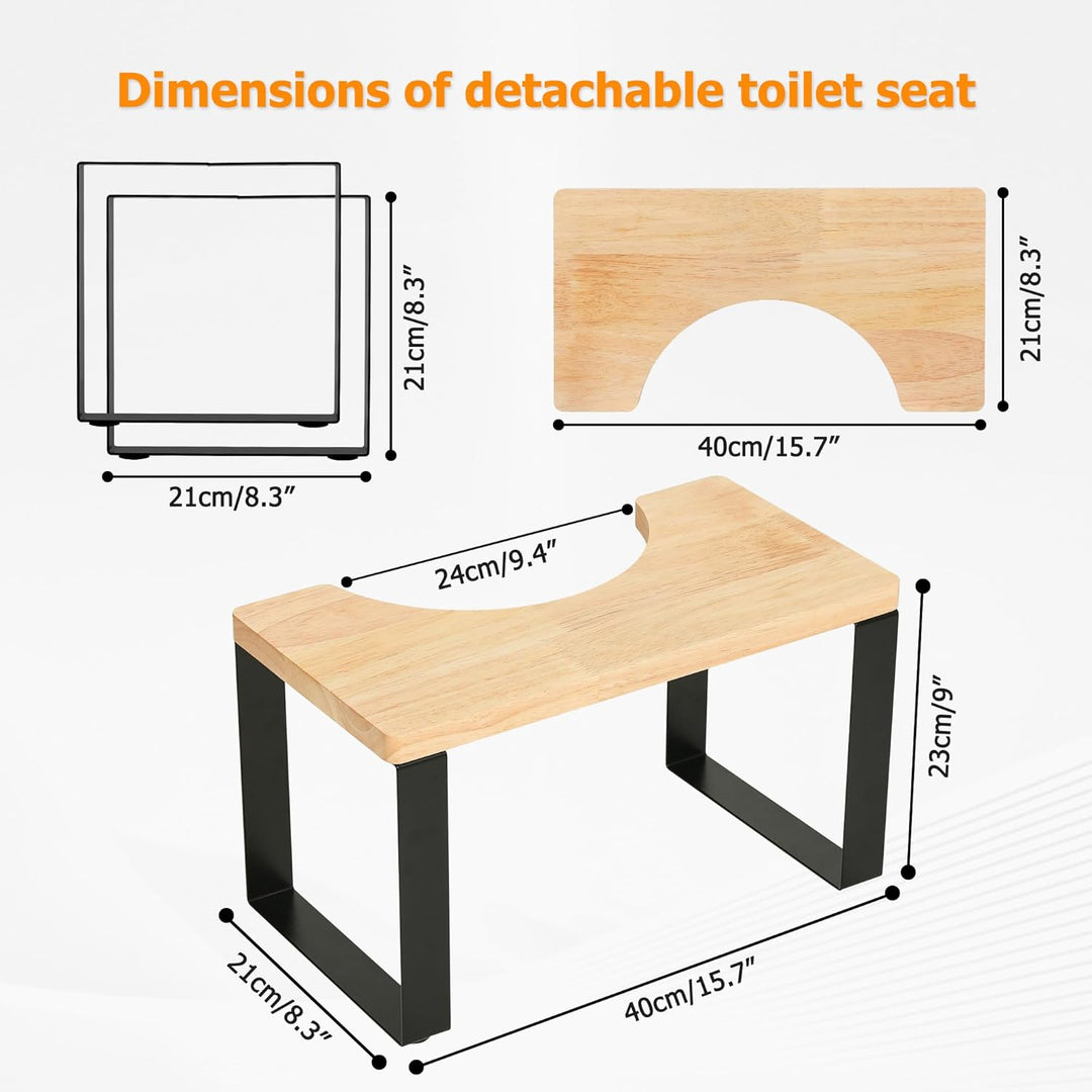 Badezimmerhocker,Holztoilette für das Badezimmer,Bettpfanne für Erwachsene und Kinder,Tragbare Hocks