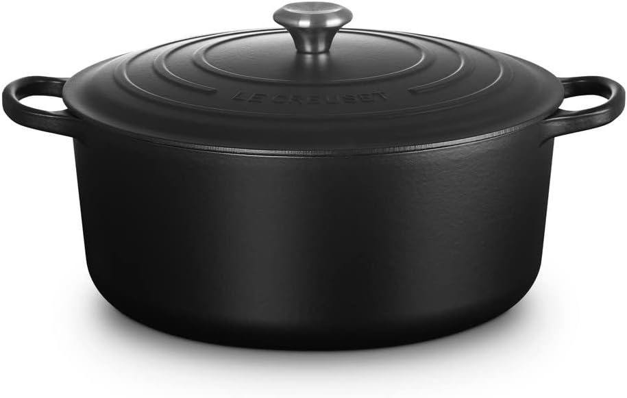 LE CREUSET Signature Gusseisen-Bräter mit Deckel, Ø 34 cm, Rund, Für alle Herdarten und Induktion ge