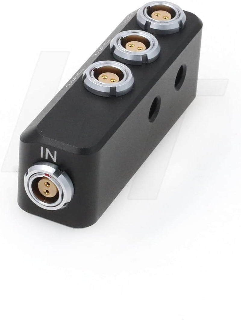 HangTon 1 auf 3 Power Splitter Adapter 0B Buchse 2-polig auf 3 x 2-polig Buchse für Kamera