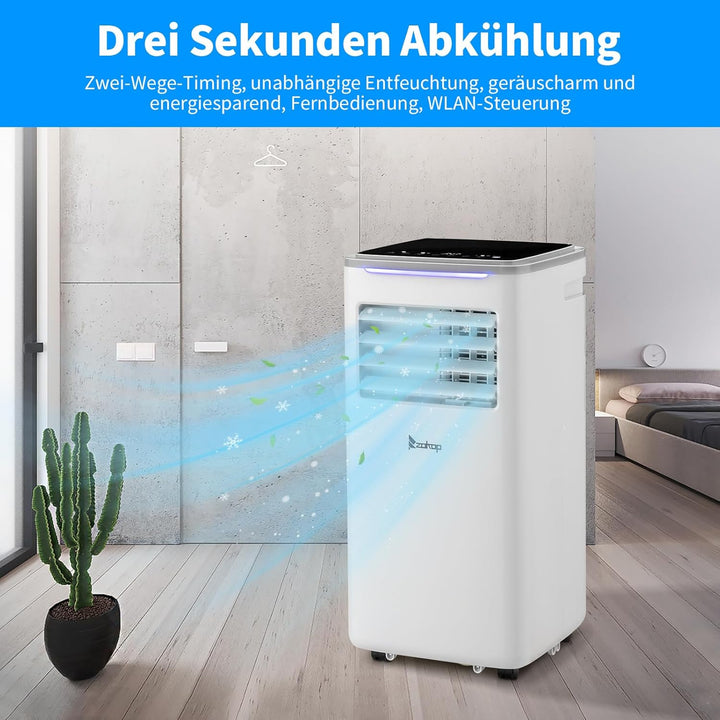 LEADZM Mobile Klimagerät klimaanlage,10000 BTU 1120W, Raumgrösse bis 32 m²,Air Conditioner mit Abluf