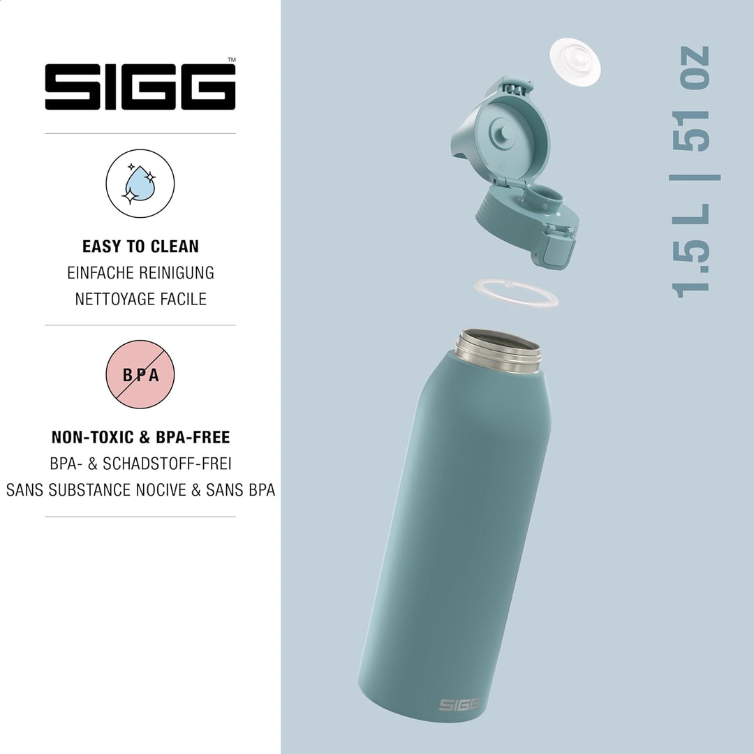 Sigg - Edelstahl Trinkflasche - Shield ONE - Für Kohlensäurehaltige Getränke Geeignet - Auslaufsiche