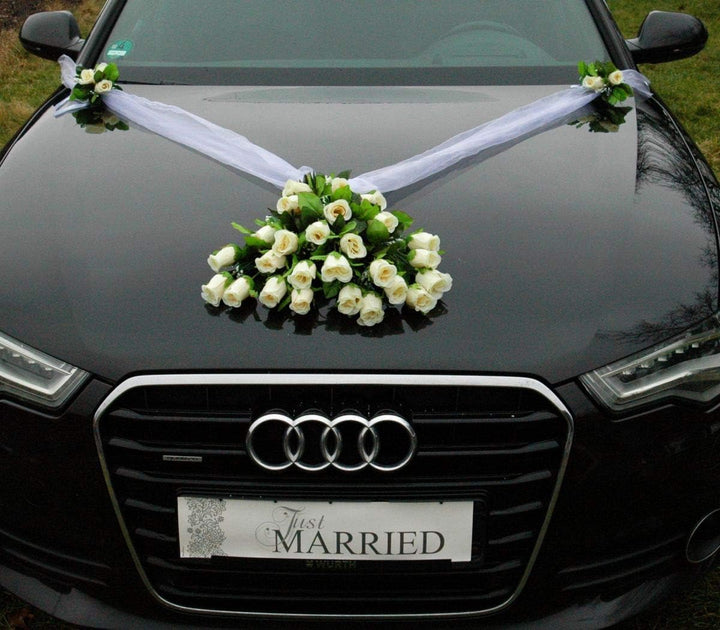 Spitze STRAUss Auto Schmuck Braut Paar Rose Deko Dekoration Autoschmuck Hochzeit Car Auto Wedding De