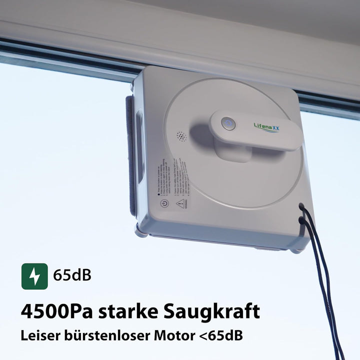 Lifenaxx Fensterreinigungsroboter LX-047, elektrischer Fensterreiniger mit 2 Sprühdüsen, hohe Saugkr