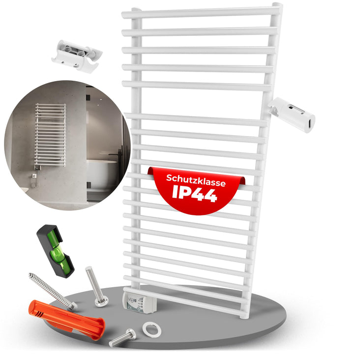 VIGO elektrischer Badheizkörper/Handtuch Radiator - ECO 450 Watt, TÜV geprüft: Inklusive Montage-Set