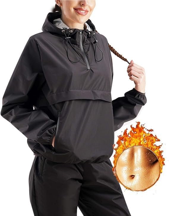 Gotoly Sauna Hose Damen Abnehmen Jogginghose Sporthose Hohe Taille Trainingshose Lang Schwitzhose mi