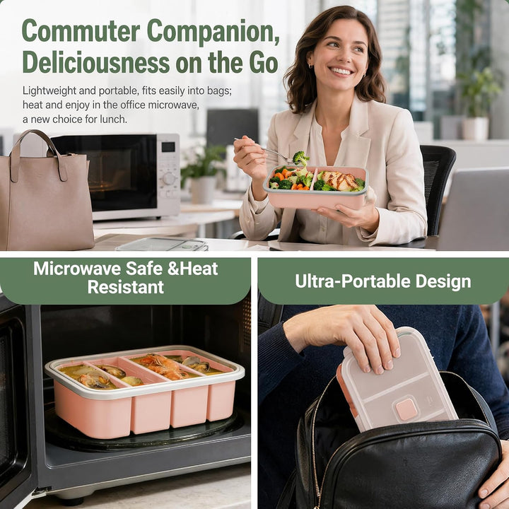 3 Stück Souper Cubes-Set Silikon Gefrierform mit Deckel, 2/4/6 Löcher Einfrieren Behälter, Meal Prep