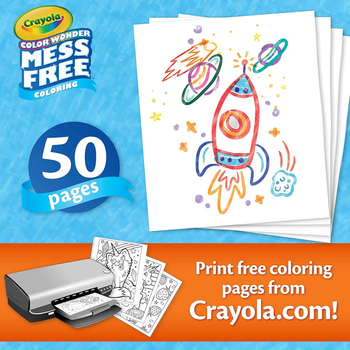 Crayola Color Wonder Mess Free Coloring, Blanko-Malseiten, 50 Stück, bedruckbares Nachfüll-Set