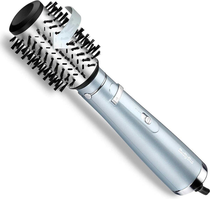 BaByliss AS773E Hydro Fusion Warmluftbürste mit Super-Ionen-Technologie, Eisblau, 1 Stück (1er Pack)
