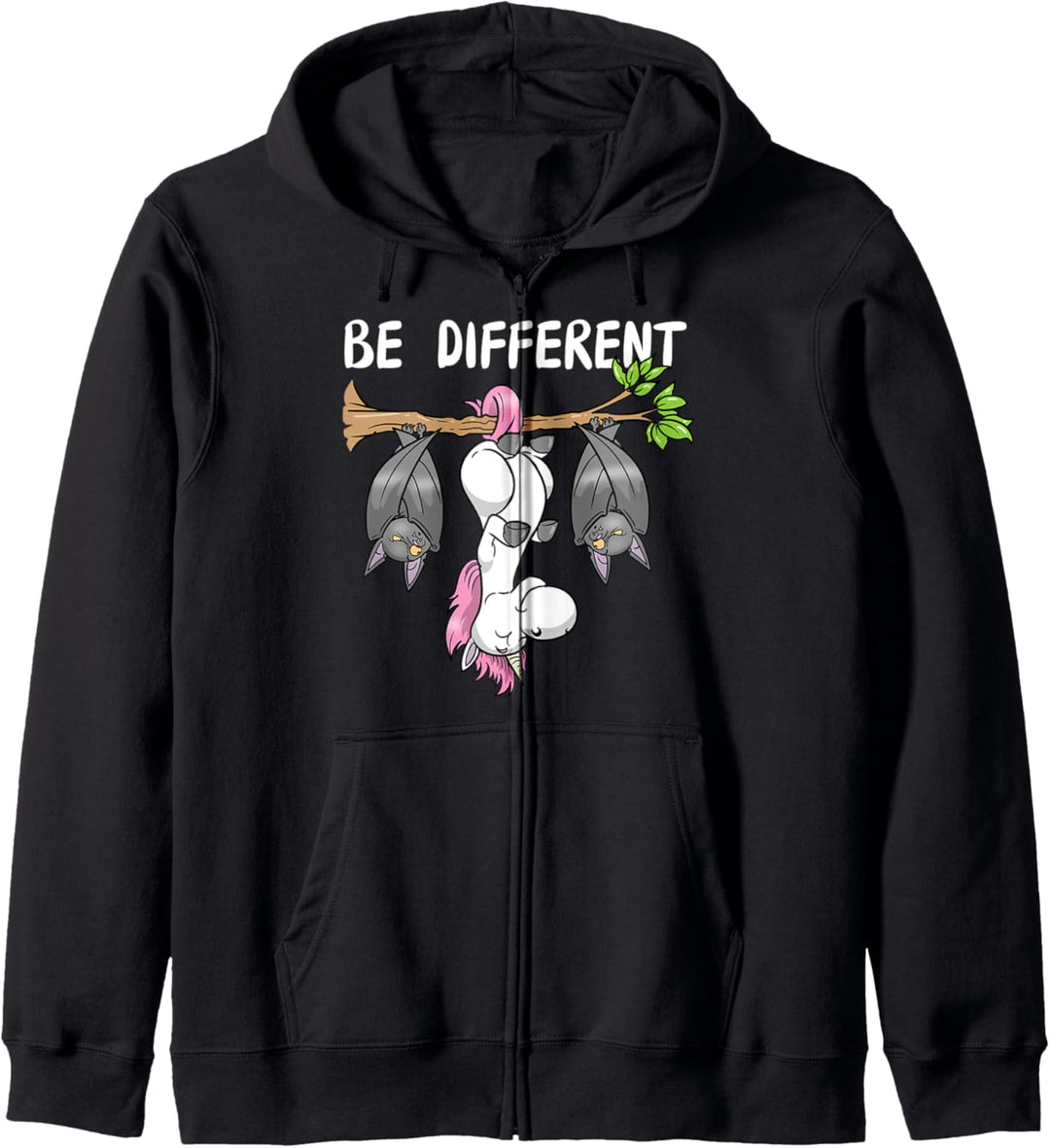 Einhorn Fledermaus Märchen Be Different Kapuzenjacke