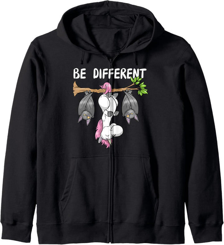 Einhorn Fledermaus Märchen Be Different Kapuzenjacke