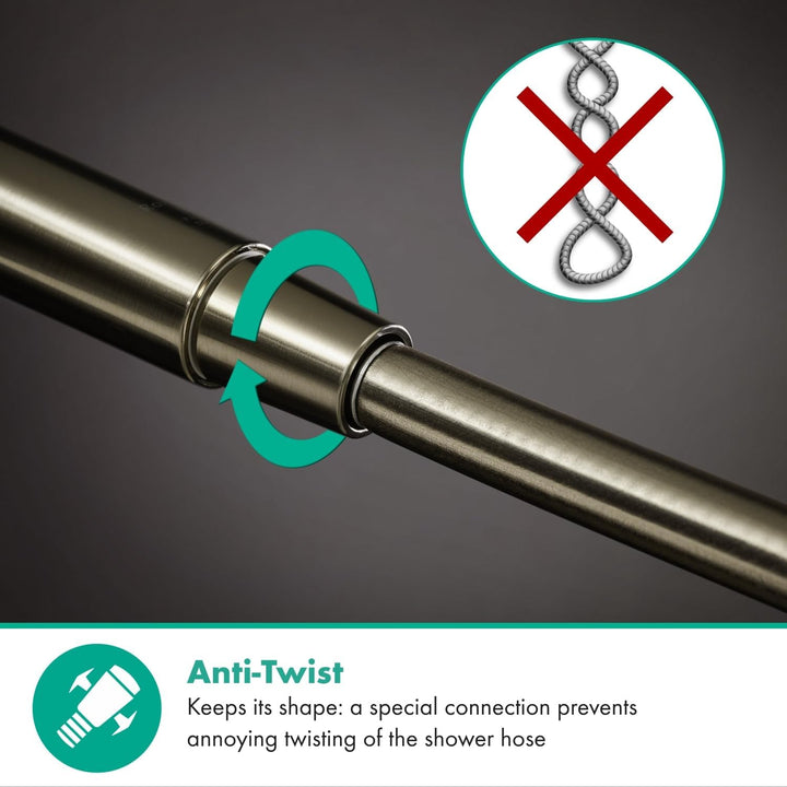 hansgrohe Isiflex - universal Duschschlauch 1,25m, mit Verdrehschutz, flexibler Brauseschlauch mit K