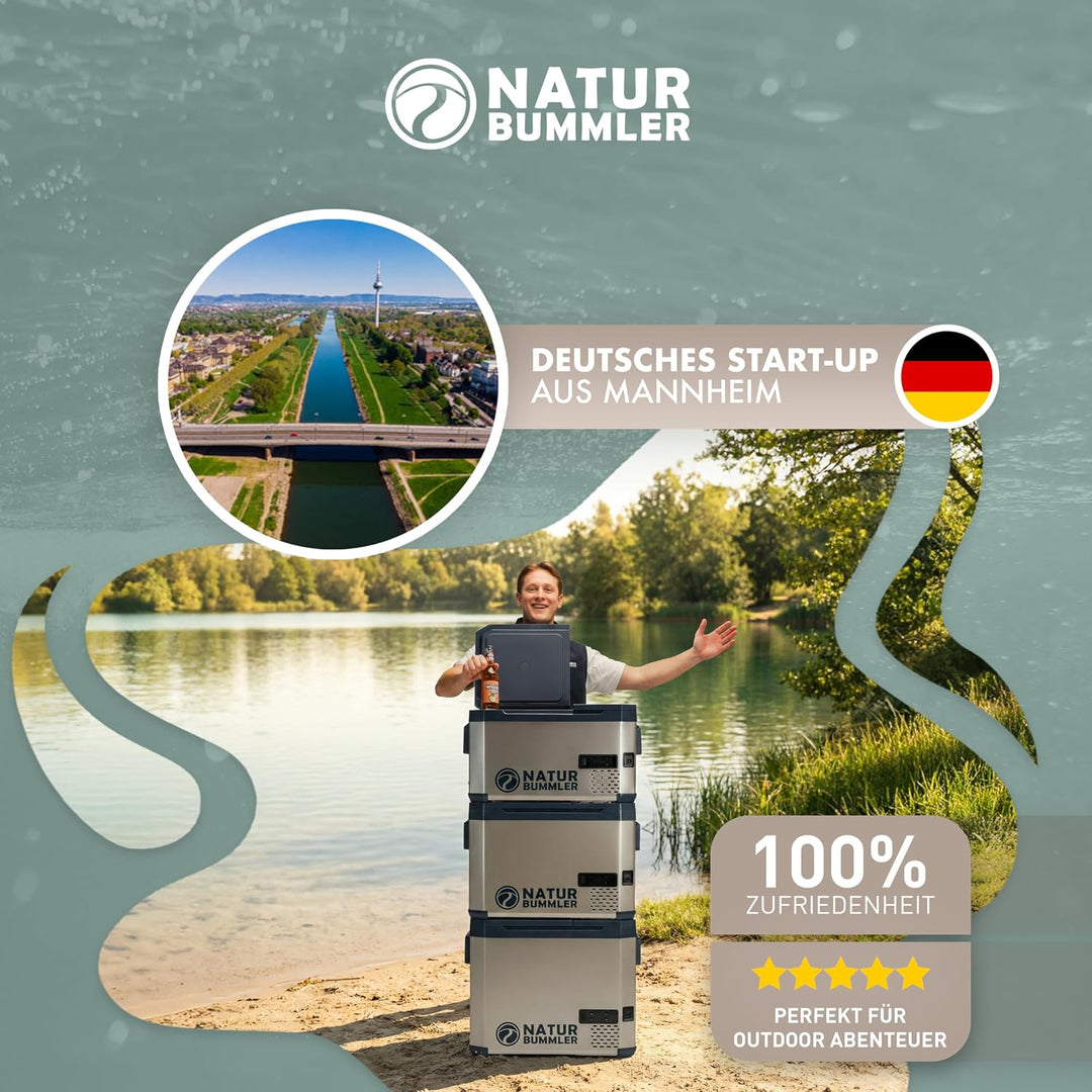 NATURBUMMLER Ständer für Kühlbox [VAC-CORE] Kühlboxständer faltbar (bis zu 55L) Kühltruhenhalter für