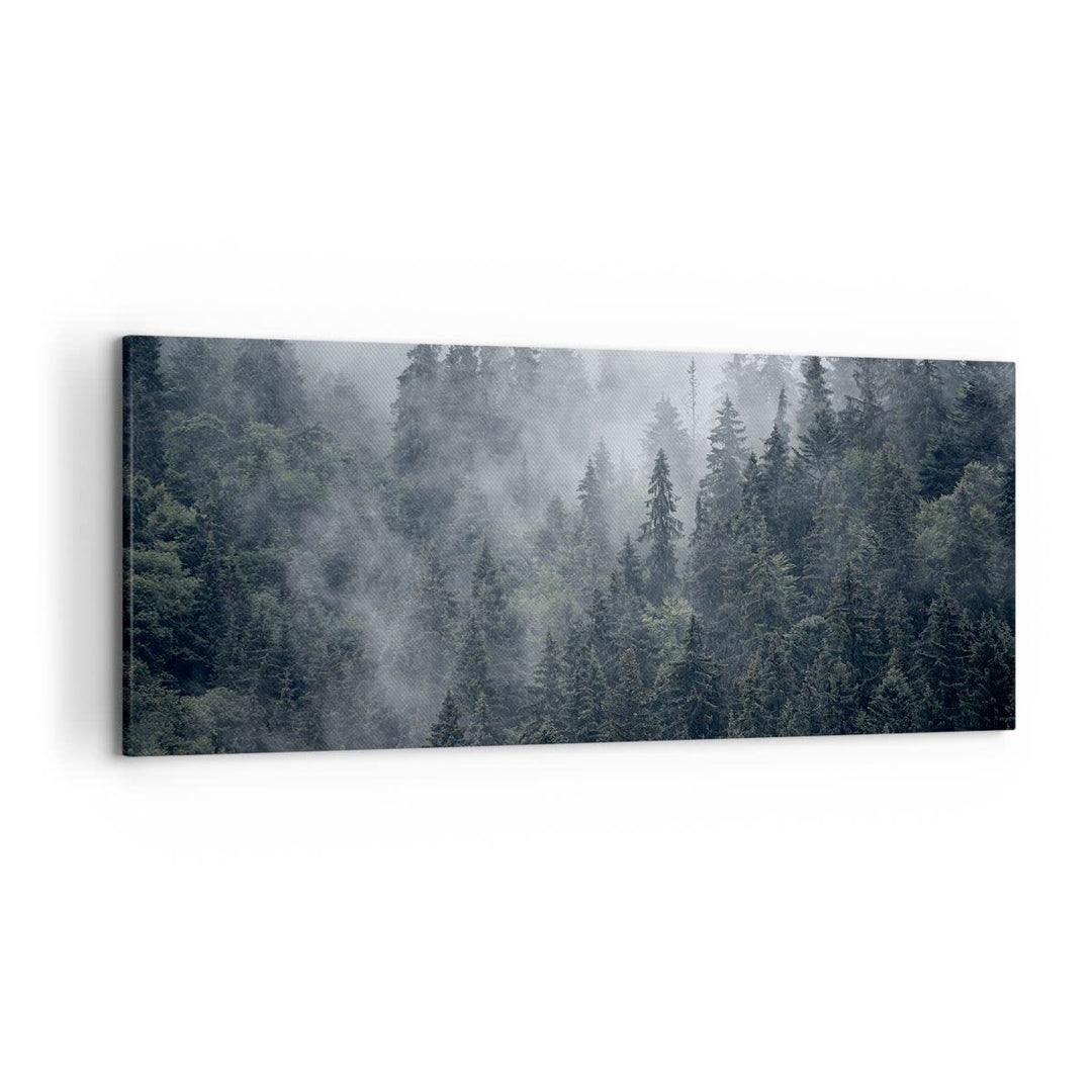Wandbilder Dekoration Wohnzimmer Wald Baum Natur Panorama Bilder auf Leinwand 120x50cm Leinwandbild