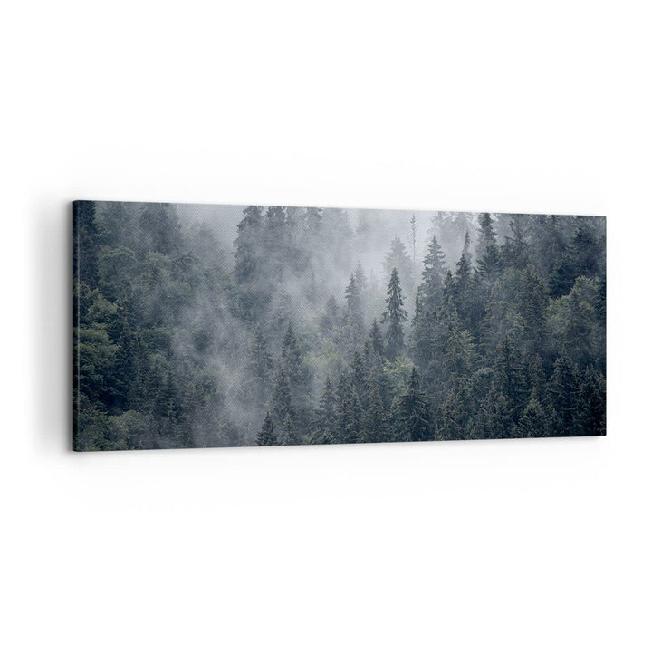 Wandbilder Dekoration Wohnzimmer Wald Baum Natur Panorama Bilder auf Leinwand 120x50cm Leinwandbild
