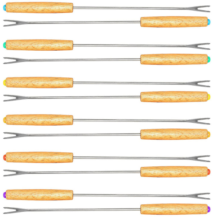 Rosenstein & Söhne Käsefondue Gabel: Fondue-Gabeln, 12er-Set (Fleischfonduegabel, Käsefondue-Gabelse