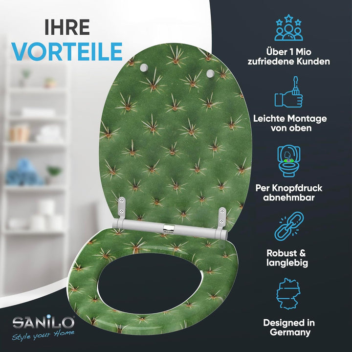 Sanilo WC Sitz mit Absenkautomatik, viele neue Toilettendeckel zur Auswahl, hochwertige Oberfläche,
