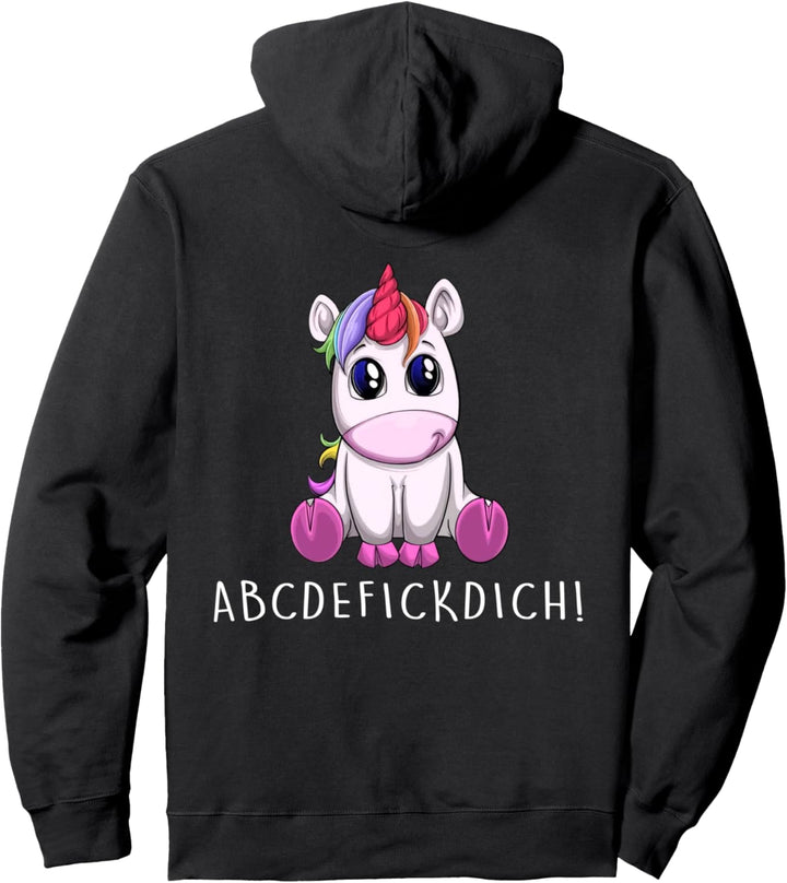 abcdefickdich einhorn Pullover Hoodie