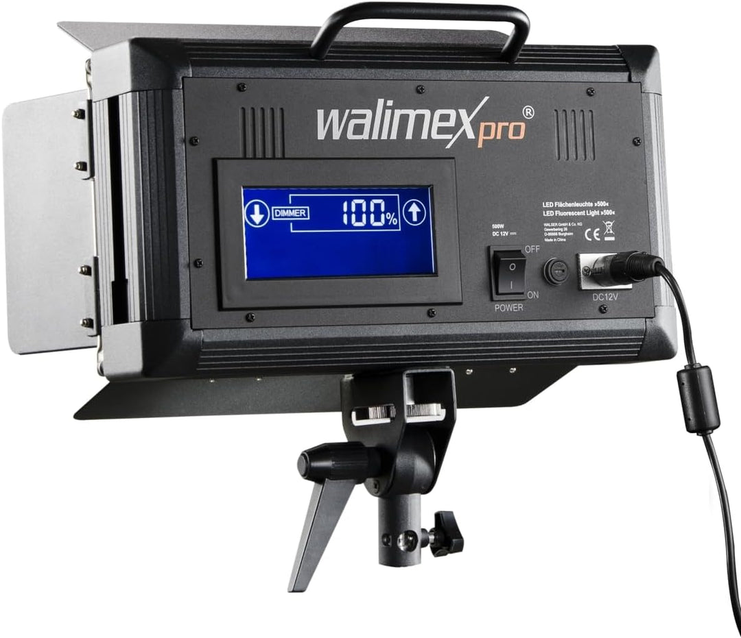Walimex Pro 500 On Location Lightning Set (2x dimmbare LED-Flächenleuchte, 2x WT-806 Lampenstativen