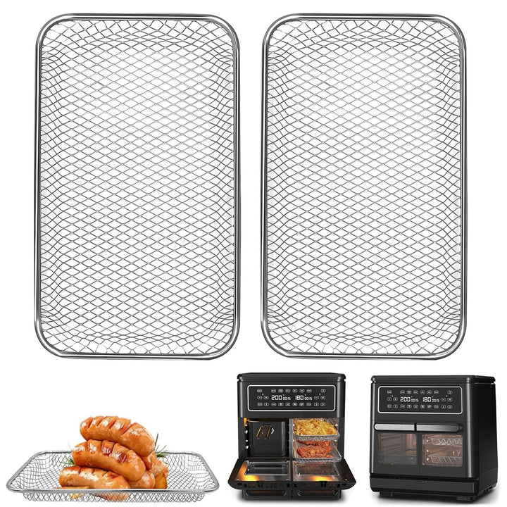 GXF Luftfritteusen-Netzeinsatz für Breville Halo Flexi Luftfritteuse, 24,6 x 14,5 x 2,3 cm, Edelstah