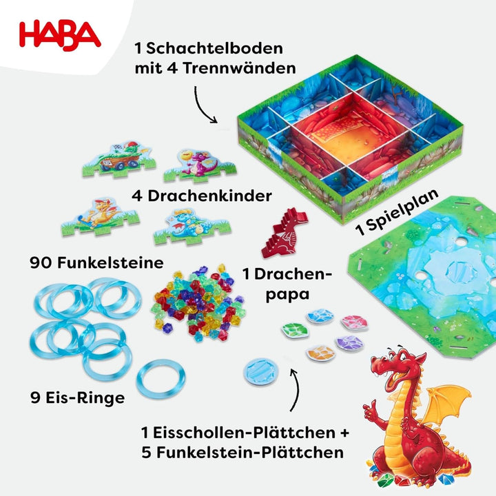 HABA Funkelschatz – Kinderspiel des Jahres 2018, 3D Fantasy Brettspiel für die Familie, fördert Fein
