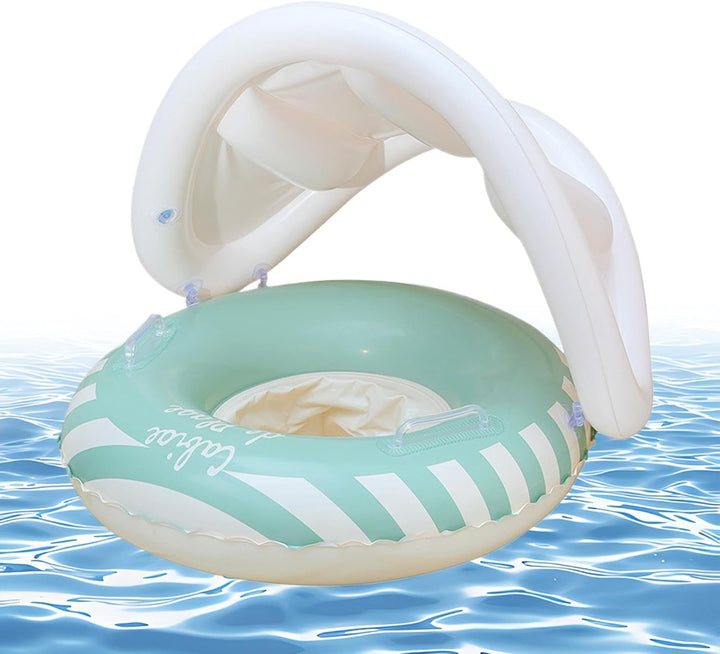 Schwimmring Mit Abnehmbarem Sonnendach, Aufblasbare Schwimmreifen Für Kinder, Schwimmsitz Sicherheit