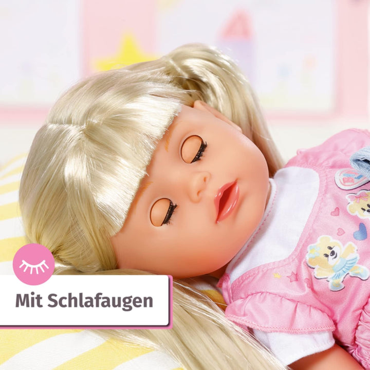 Zapf Creation 828533 BABY born Kindergarten Little Sister 36 cm grosse Puppe mit 7 lebensechten Funk