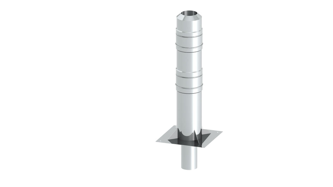 Schornsteinerhöhung/Kaminerhöhung um 500mm wirksame Verlängerung, DW doppelwandig, Wandstärke 0,5mm;