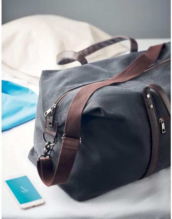 Weekender Tasche Schwerer Denim Canvas - Details aus recyceltem PU - Schuhtasche - Innenfutter recyc