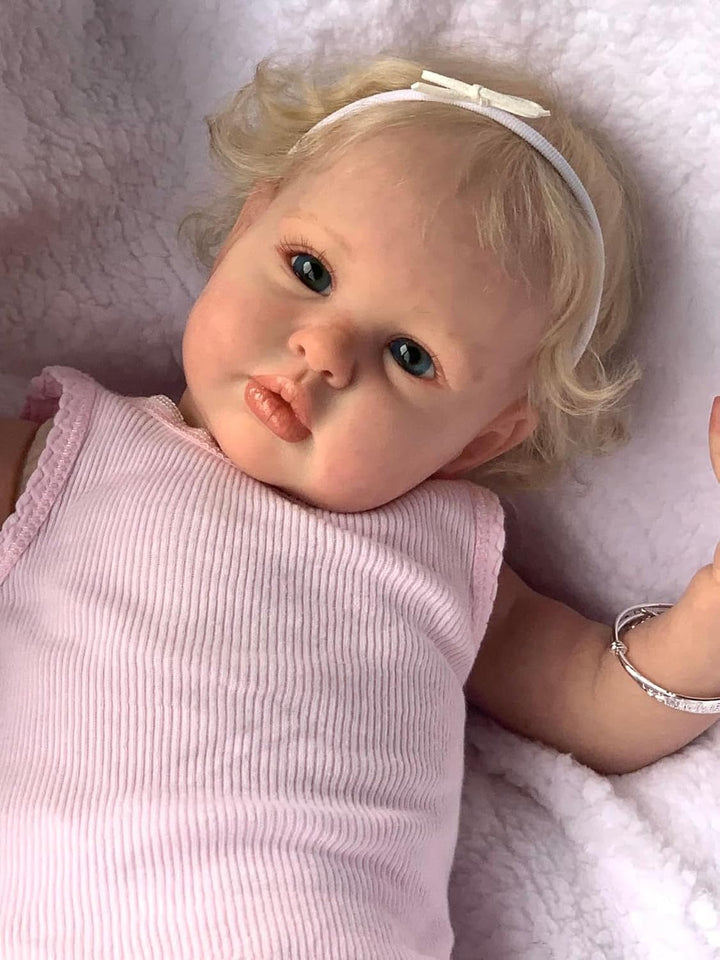 Zero pam Echtes Leben Reborn Baby Puppen Mädchen 24 Zoll Aufstellbare Reborn-Kleinkind-Baby-Puppen,