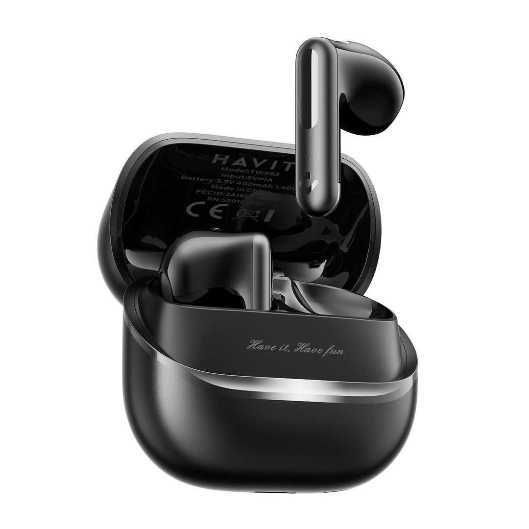havit Adaptive Hybrid ANC Wireless Earbuds, Bluetooth 15,2 cm Ohr-Kopfhörer, IP54 3D Bass Stereo Wir