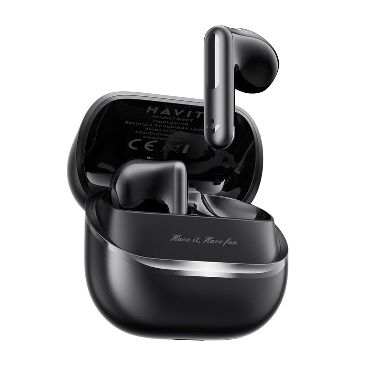 havit Adaptive Hybrid ANC Wireless Earbuds, Bluetooth 15,2 cm Ohr-Kopfhörer, IP54 3D Bass Stereo Wir