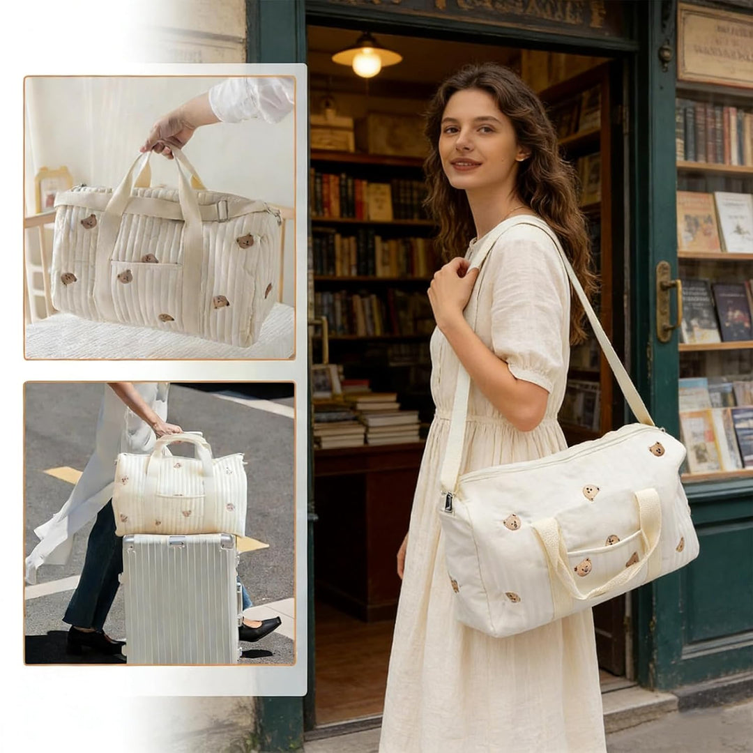 Grosse Wickeltasche Bag, Kompakte Baby Windeltasche &amp; Reisetasche, Vielseitige Tragetasche mit Schul