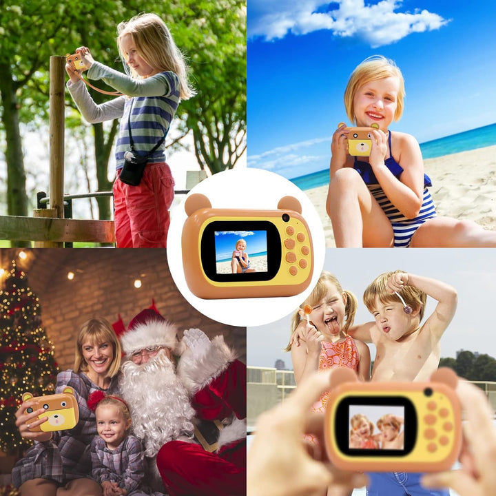 Sofortbildkamera für Kinder, 6,1 cm LCD-Bildschirm Druckkamera, Digitalkamera Mit 6-fachem Zoom, 24