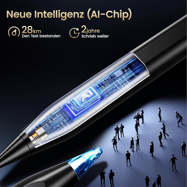 BAZO Stift für iPad - 2018-2024 Pencil 2.Generation Schnellladeleistung Palm Rejection Neigungssensi