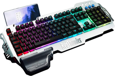 RedThunder K900 Halbmechanisch Gaming Tastatur [Version 2022], QWERTZ DEUTSCH Layout, RGB Beleuchtet