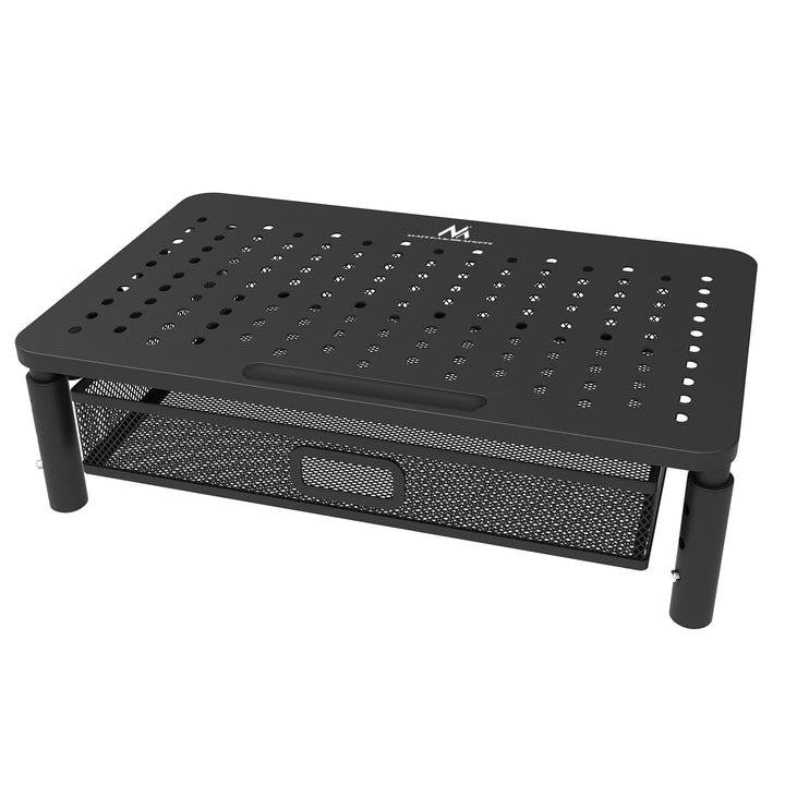 Maclean MC-947 Ergonomischer Monitor-/Laptop-Ständer mit Schublade, 13-32 Zoll Bildschirmgrösse, Höh