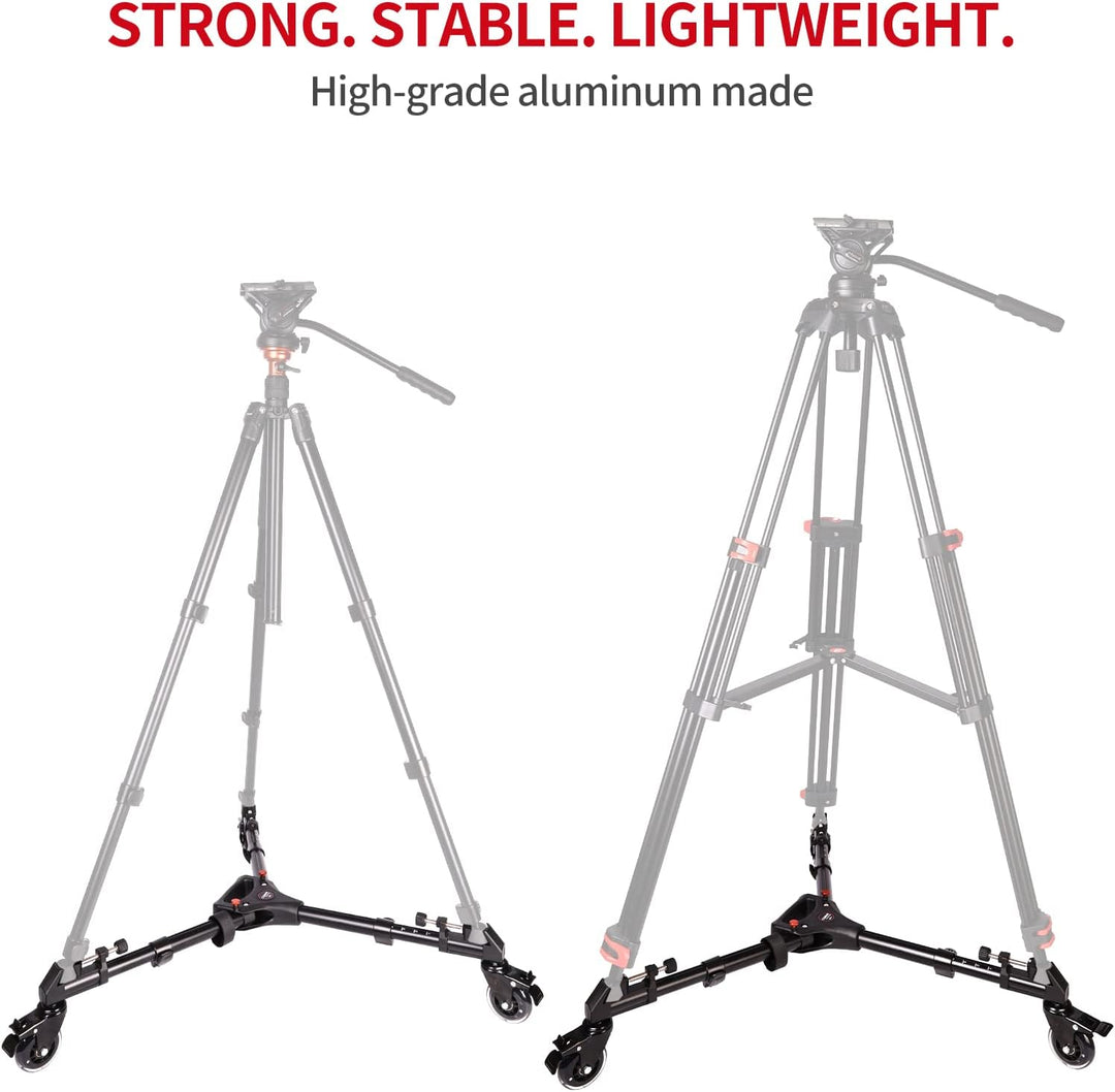 Fotografie Dreibein rollwagen,Schwerlast Einsätze mit grossen 2-Zoll-Gummi-Rädern, verstellbaren Bei