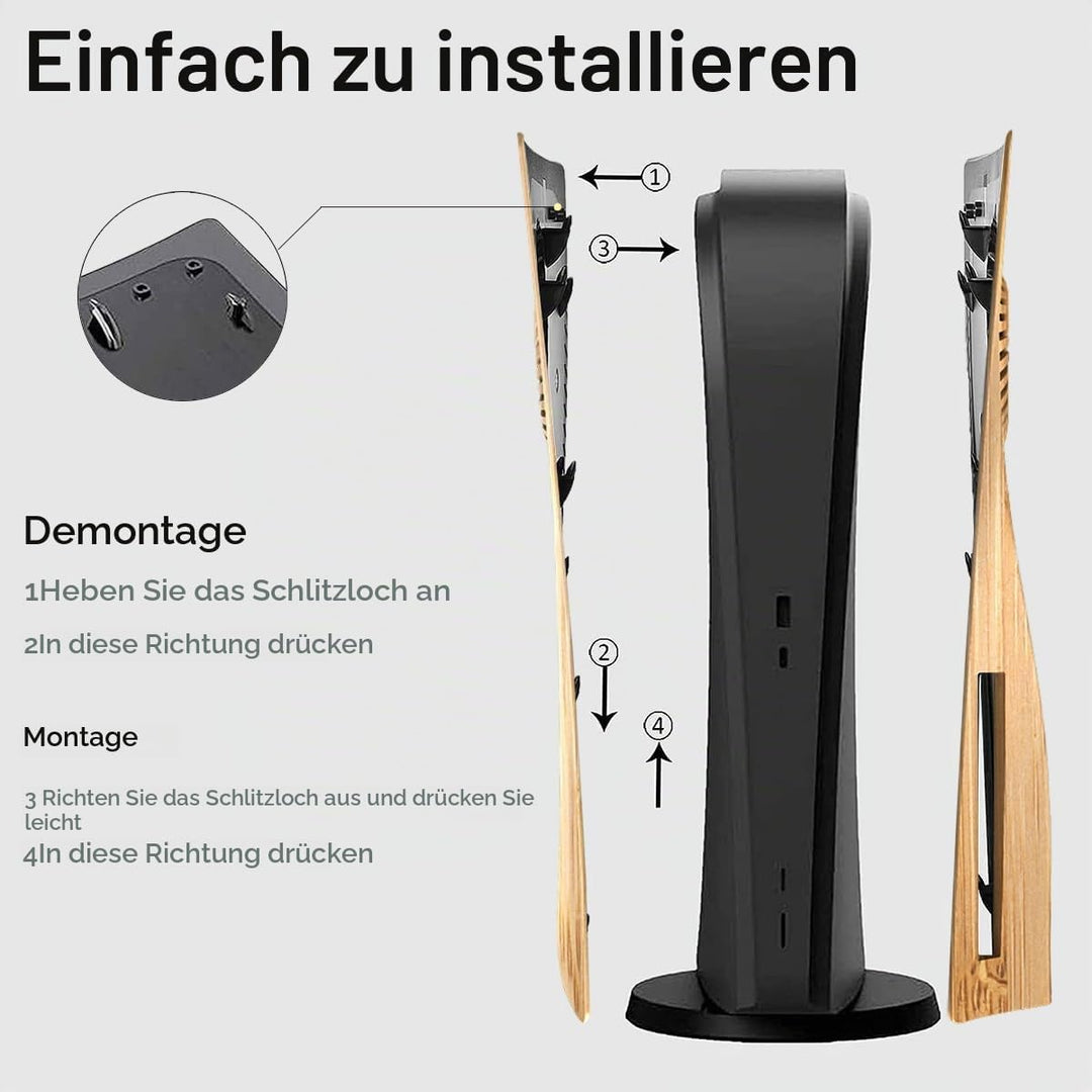 Miimall Cover Kompatibel mit PS5 Konsole Hülle mit Kühlöffnungen, Kratzfeste Ersatzplatte Harte Shel