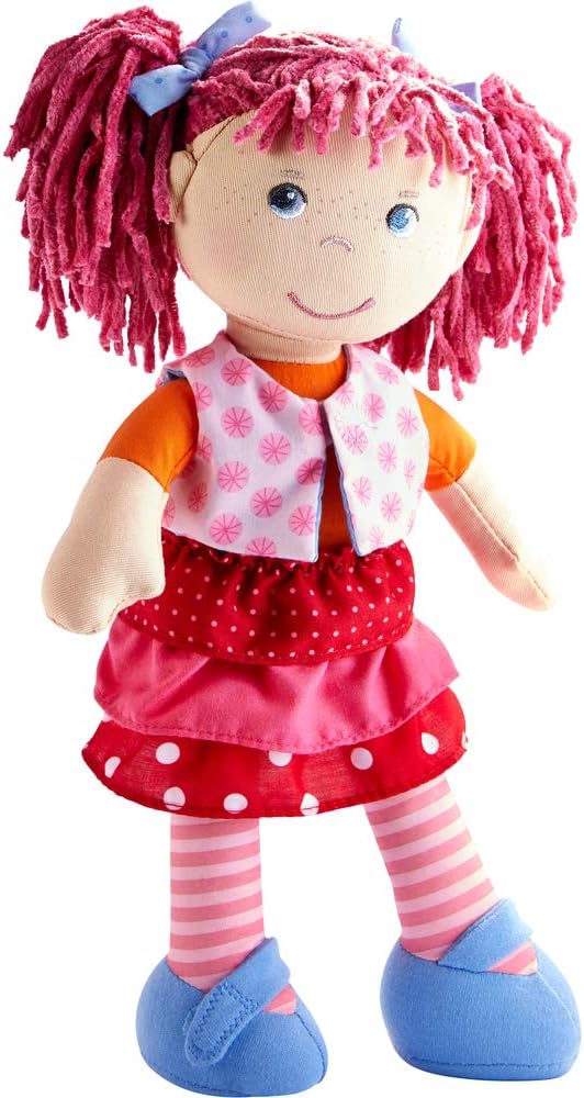 HABA 302108 - Puppe Annelie, Stoffpuppe mit Kleidung und Haaren, 30 cm, Spielzeug ab 18 Monaten & 30