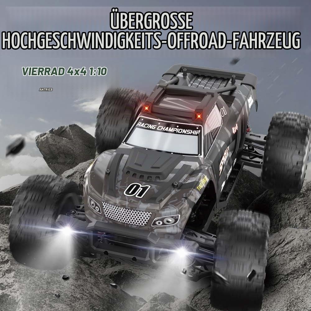 X-Verse KF10 1:10 Ferngesteuertes Auto für Erwachsene, 4WD 50KM/H Wasserdichtes RC Auto mit Hochgesc