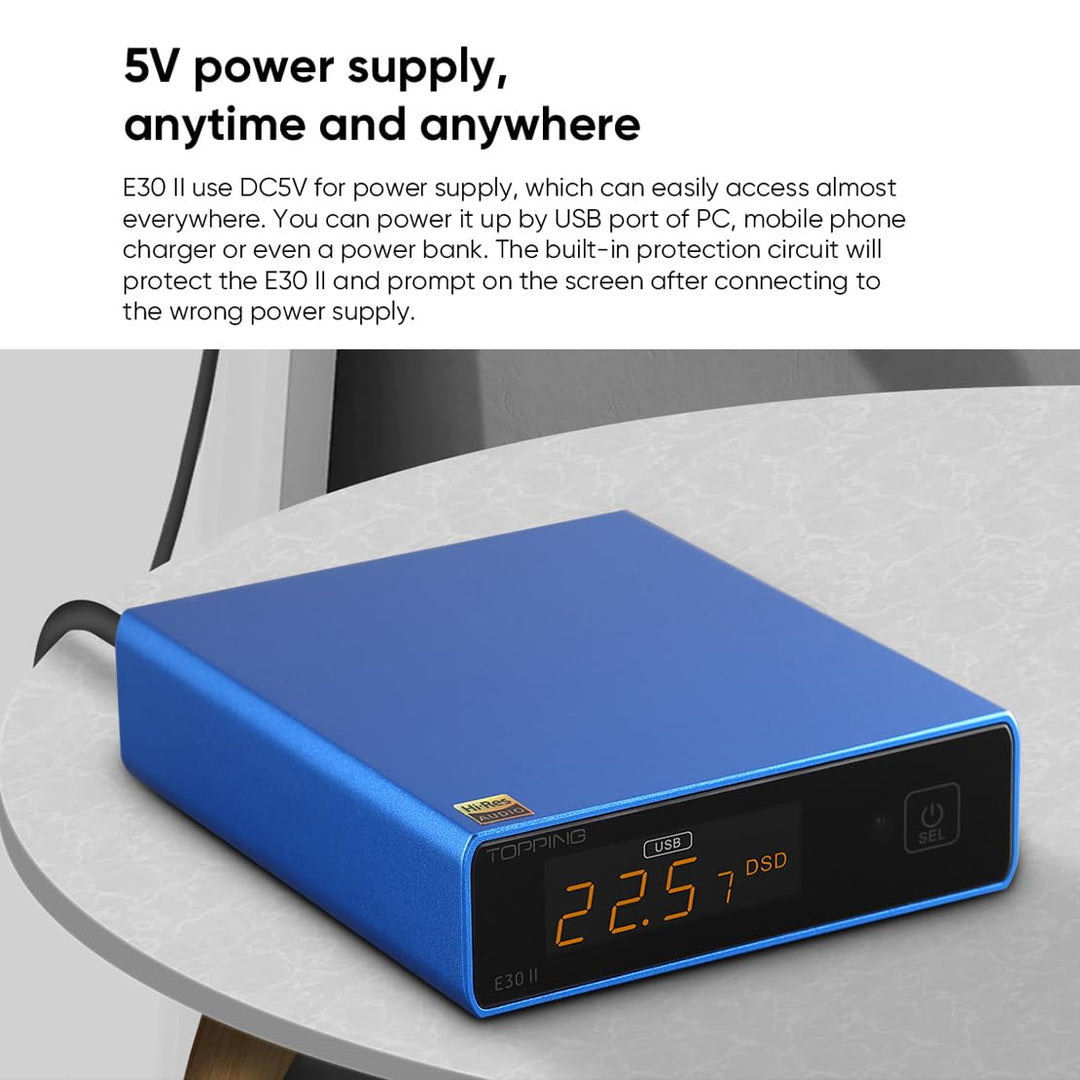 Topping E30 II 2xAK4493S DAC DSD512 32bit/768kHz XMOS XU208 Decoder USB/Opt/Coax Konverter Hi-Res DA