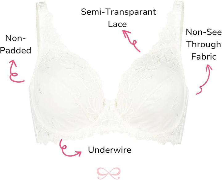 Hunkemöller Unwattierter Bügel-BH Diva 75C Off White, 75C Off White