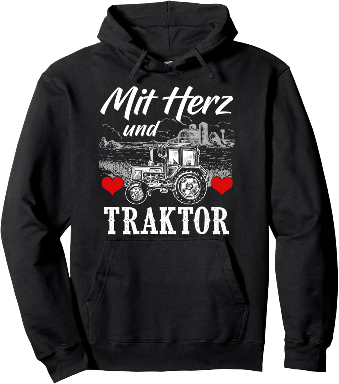 Traktor Landwirt Geschenk Motiv mit Spruch Bauer Agrarstarz Pullover Hoodie